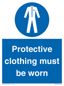 Protective clothing must be worn